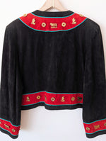 Lade das Bild in den Galerie-Viewer, Lederjacke Blouson Folklore Stick (L-XL)

