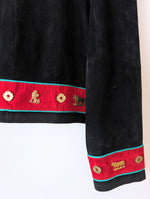 Lade das Bild in den Galerie-Viewer, Lederjacke Blouson Folklore Stick (L-XL)
