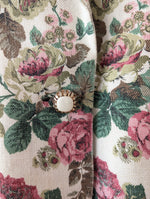 Lade das Bild in den Galerie-Viewer, *Leinen* Blazer Folklore Rosen Print Handmade (L)
