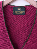 Lade das Bild in den Galerie-Viewer, *Giesswein* Weste Pink Folklore Stick Wolle (M-L)
