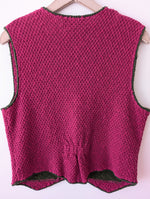 Lade das Bild in den Galerie-Viewer, *Giesswein* Weste Pink Folklore Stick Wolle (M-L)
