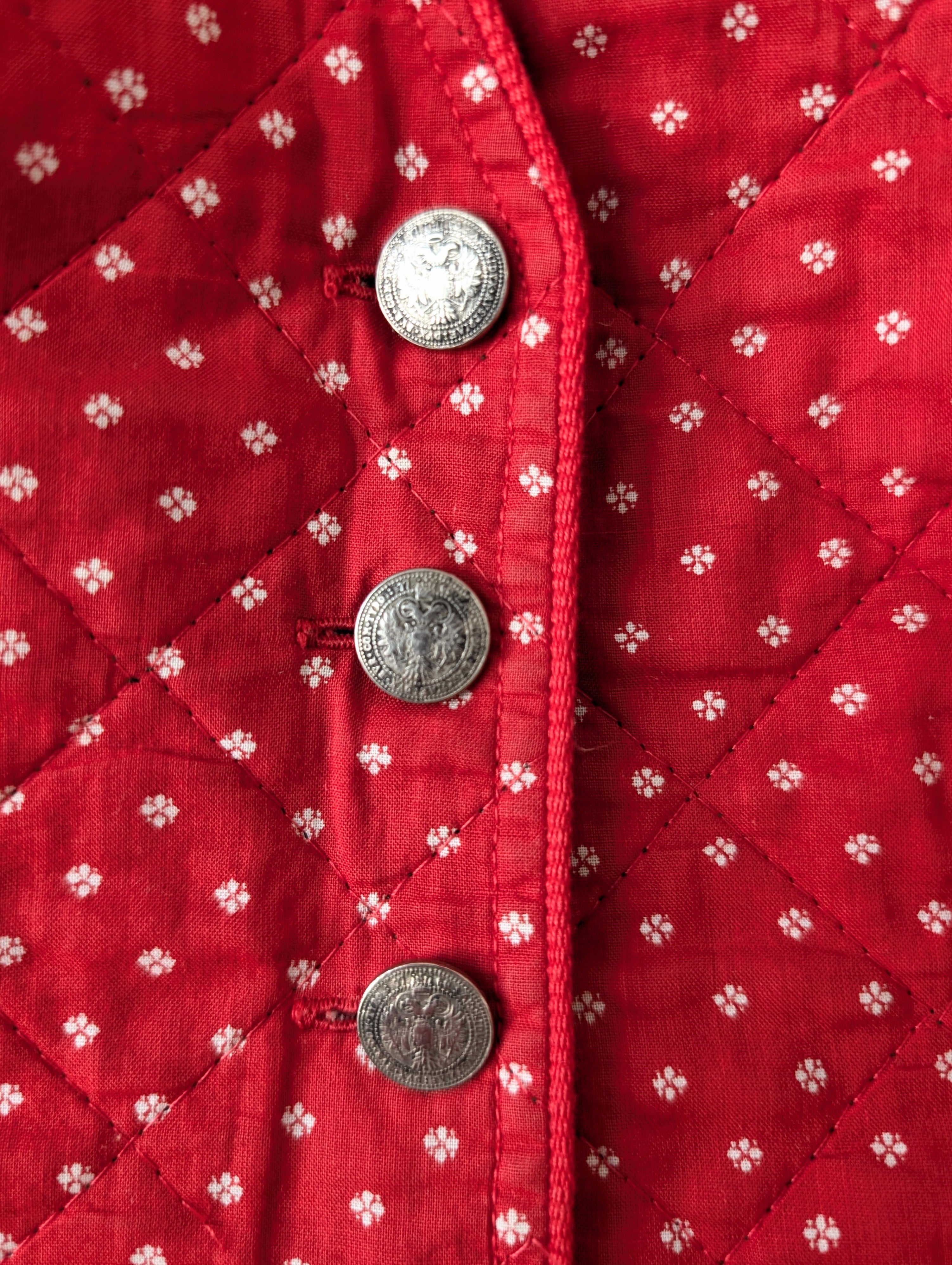 Weste Follkore Print Rot Steppung (S-M)