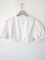 Lade das Bild in den Galerie-Viewer, Dirndl Bluse 80s Rüschen Ballonärmel (XL)
