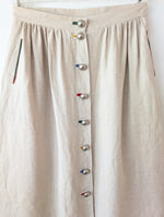 Lade das Bild in den Galerie-Viewer, *Leinen* Rock Folklore Colorblock (M-L)
