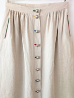 Lade das Bild in den Galerie-Viewer, *Leinen* Rock Folklore Colorblock (M-L)
