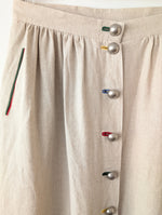 Lade das Bild in den Galerie-Viewer, *Leinen* Rock Folklore Colorblock (M-L)
