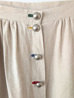 Lade das Bild in den Galerie-Viewer, *Leinen* Rock Folklore Colorblock (M-L)
