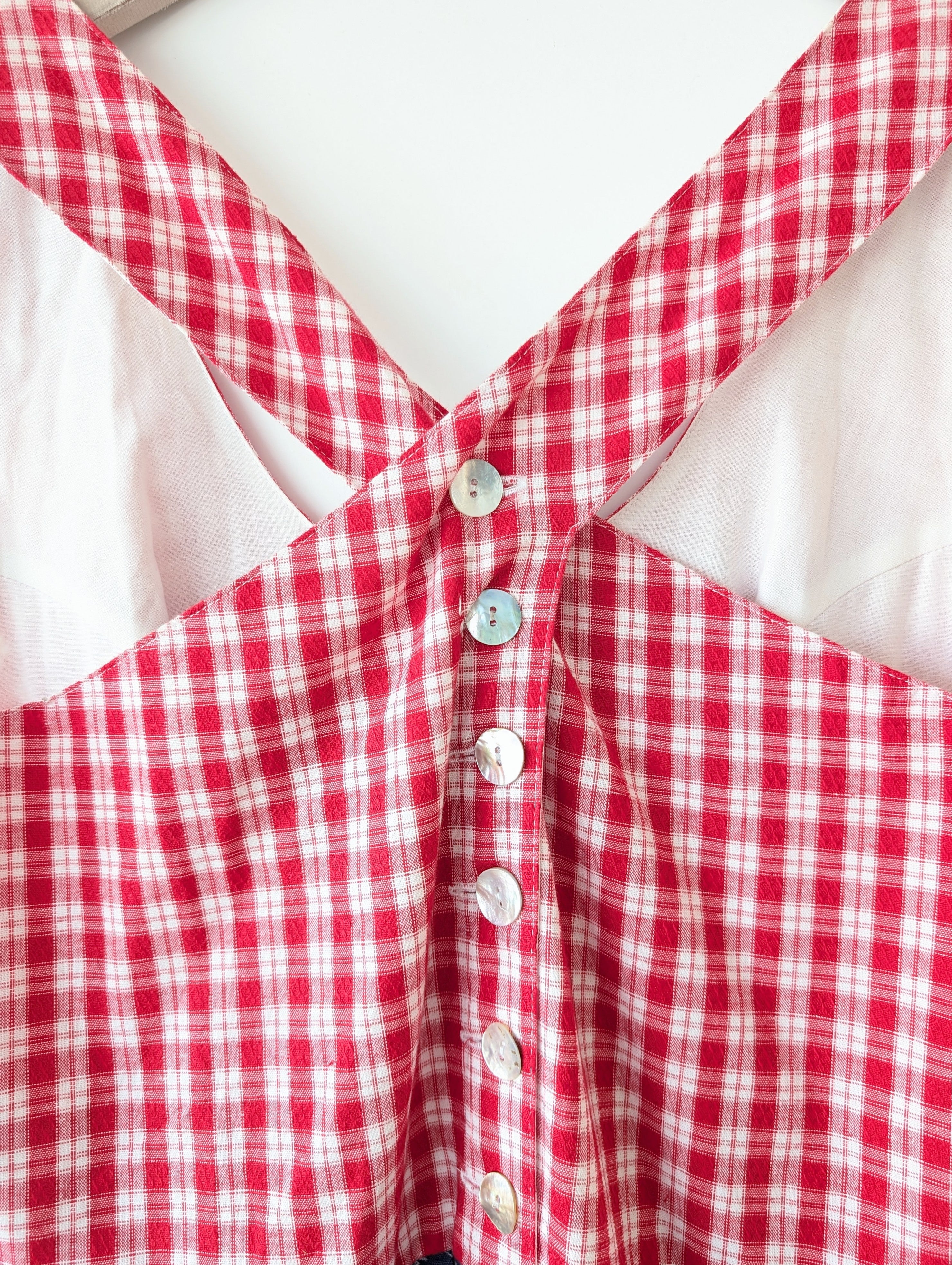 Dirndl Folklore Kleid Hammerschmidt Karo Blumen (L)