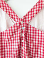 Lade das Bild in den Galerie-Viewer, Dirndl Folklore Kleid Hammerschmidt Karo Blumen (L)
