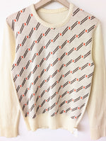 Lade das Bild in den Galerie-Viewer, Pullover 70s Iconic Strick Rot 49,- DM (L)

