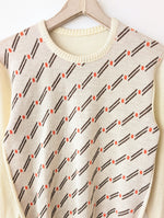 Lade das Bild in den Galerie-Viewer, Pullover 70s Iconic Strick Rot 49,- DM (L)
