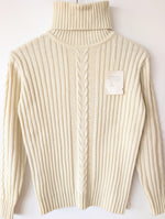 Lade das Bild in den Galerie-Viewer, Pullover 70s Rollkragen Creme 79,- DM (S)
