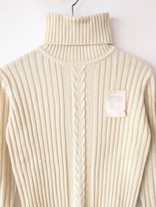 Pullover 70s Rollkragen Creme 79,- DM (S)