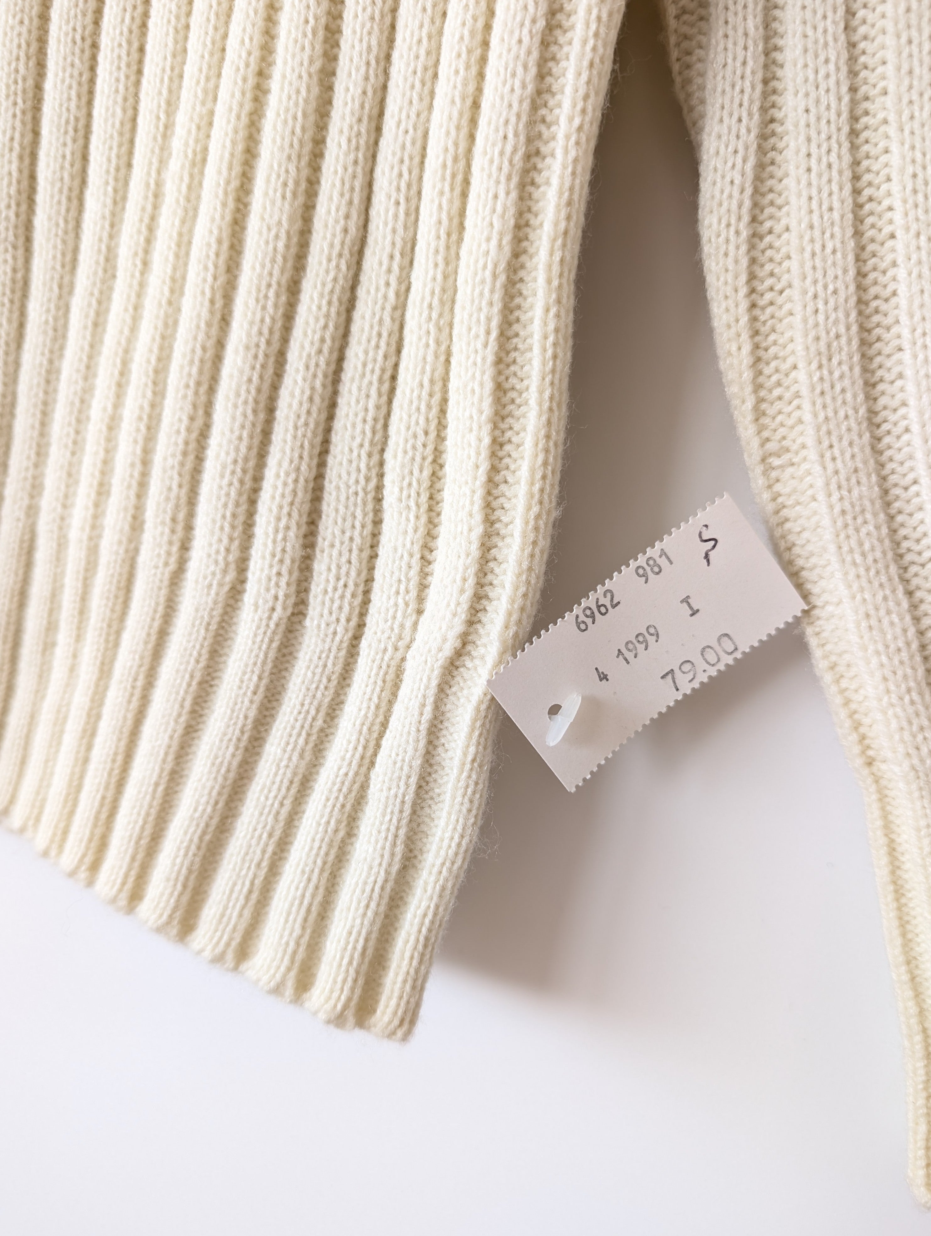 Pullover 70s Rollkragen Creme 79,- DM (S)