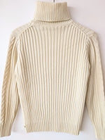 Lade das Bild in den Galerie-Viewer, Pullover 70s Rollkragen Creme 79,- DM (S)
