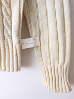Lade das Bild in den Galerie-Viewer, Pullover 70s Zopfstrick Creme 79,- DM (S)
