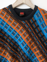 Lade das Bild in den Galerie-Viewer, Pullover 70s Orange Blau 39,- DM (S-M)

