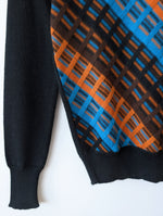 Lade das Bild in den Galerie-Viewer, Pullover 70s Orange Blau 39,- DM (S-M)
