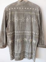 Lade das Bild in den Galerie-Viewer, Lederjacke Elefanten Knöpfe 80s Stick (L)
