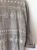 Lade das Bild in den Galerie-Viewer, Lederjacke Elefanten Knöpfe 80s Stick (L)
