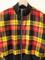 Lade das Bild in den Galerie-Viewer, Blouson Cropped Bomber 80s Karo (M-L)
