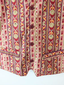 Weste Bohemian India Print Rosa (S)
