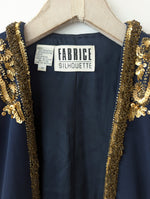 Lade das Bild in den Galerie-Viewer, Kurzjacke 80s Bohemian Perlen &amp; Pailletten (M-L)
