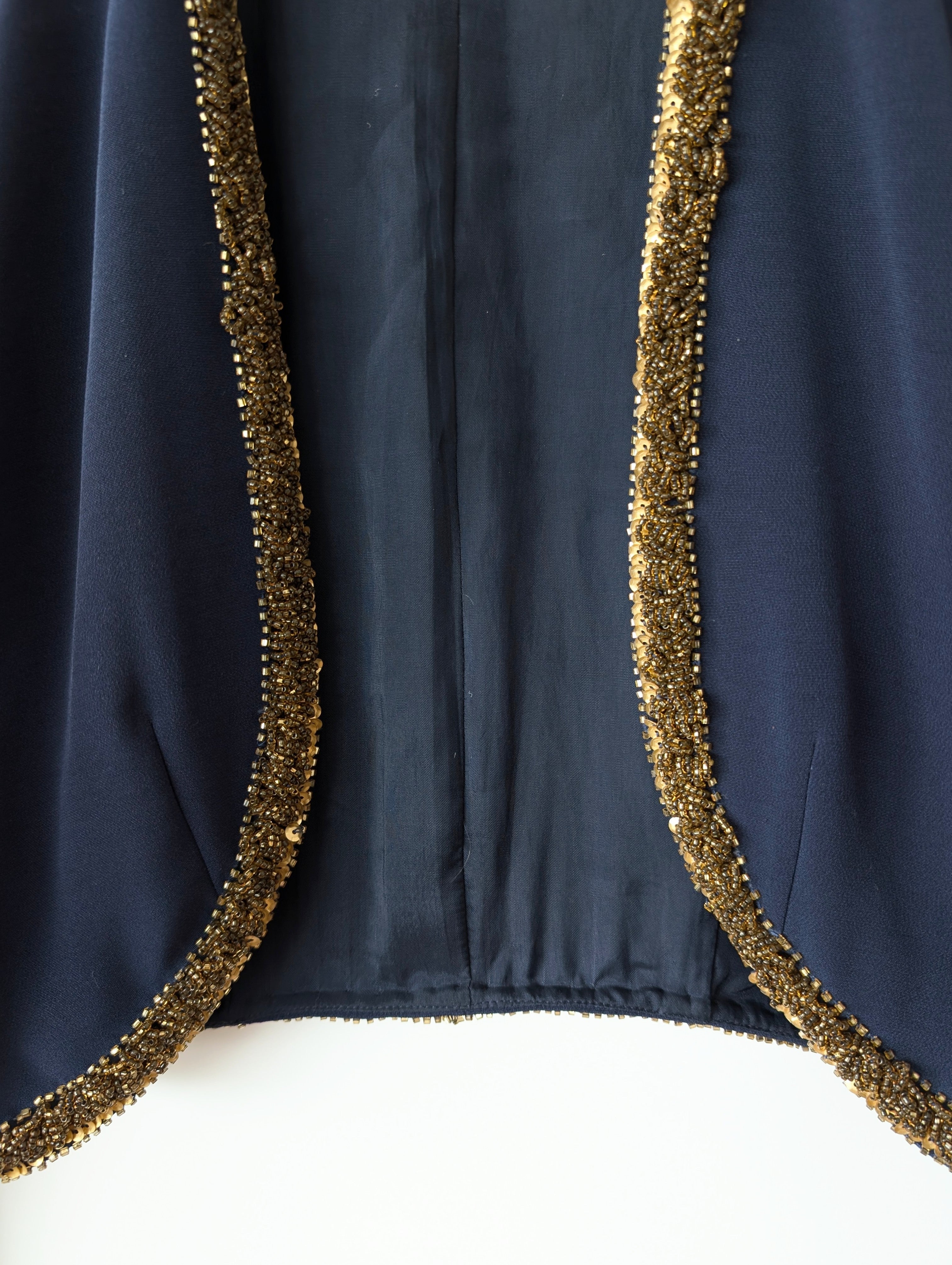 Kurzjacke 80s Bohemian Perlen & Pailletten (M-L)