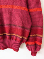 Lade das Bild in den Galerie-Viewer, Pullover Mohair Blockstreifen Rollkragen (M-L)
