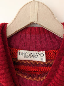 Pullover Mohair Blockstreifen Rollkragen (M-L)