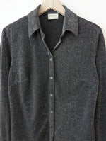 Lade das Bild in den Galerie-Viewer, Bluse 90s Glitzer Galaxy Anthrazit (M-L)
