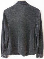 Lade das Bild in den Galerie-Viewer, Bluse 90s Glitzer Galaxy Anthrazit (M-L)
