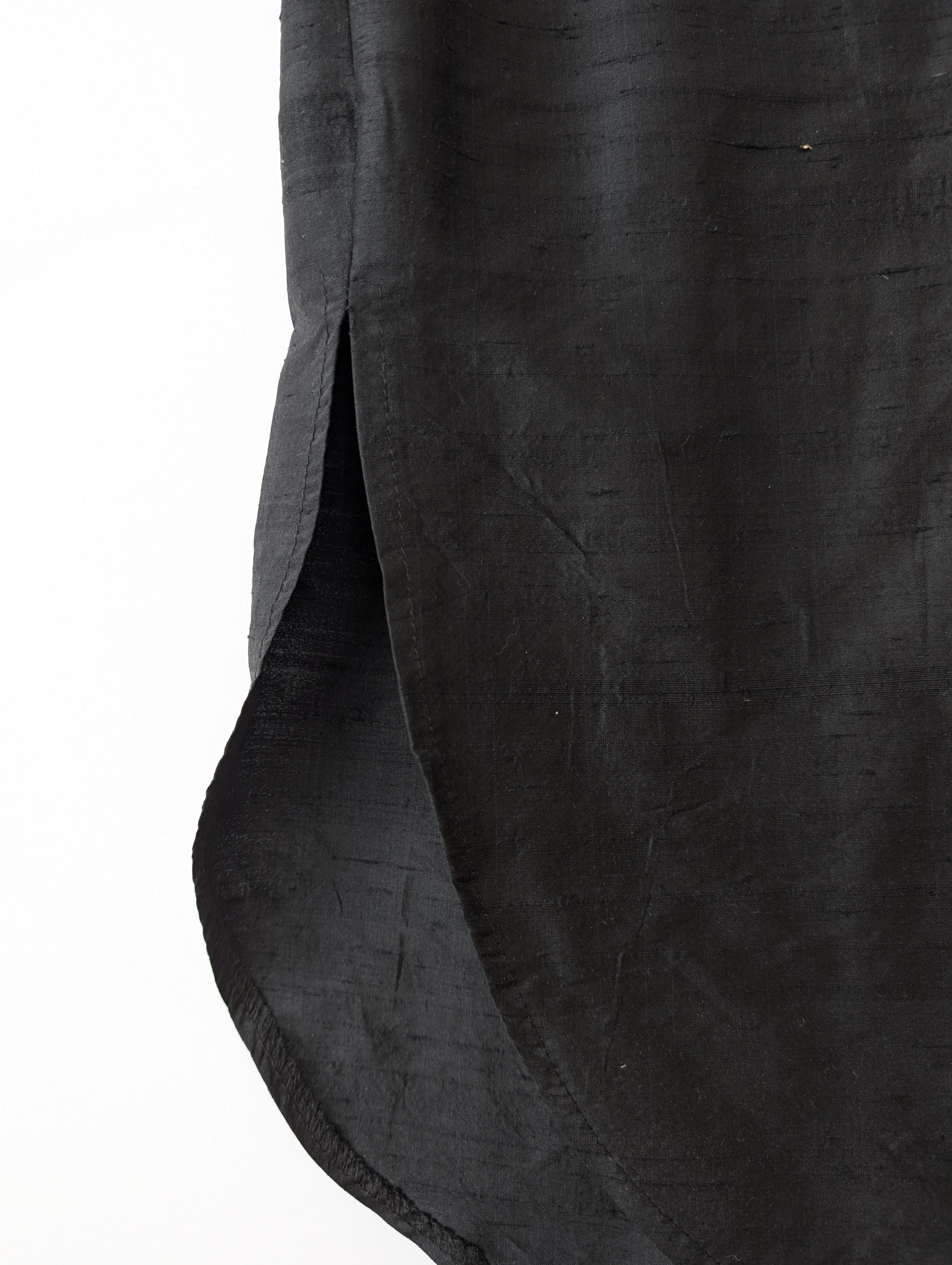 *Wildseide* Long Bluse Kleid Schwarz Basic (M-L)