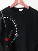 Lade das Bild in den Galerie-Viewer, *Angora Wolle* Pullover 80s Perlen Stick (S-M)
