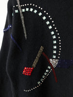 Lade das Bild in den Galerie-Viewer, *Angora Wolle* Pullover 80s Perlen Stick (S-M)
