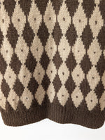 Lade das Bild in den Galerie-Viewer, *Handmade* Pullunder Wolle 70s Rauten (L)
