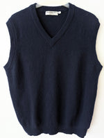 Lade das Bild in den Galerie-Viewer, *Wolle* Pullunder Wolle Marineblau (L-XL)
