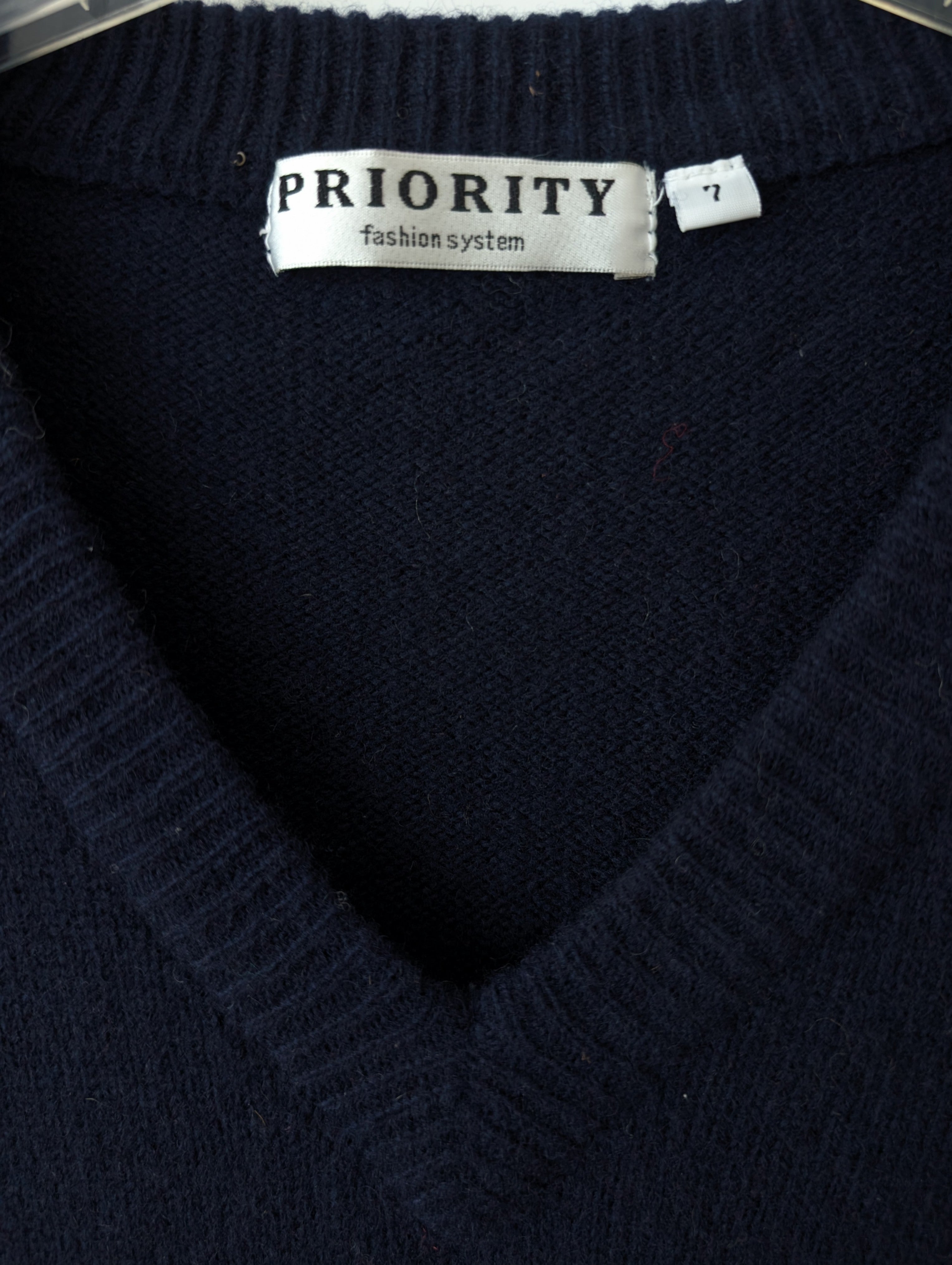 *Wolle* Pullunder Wolle Marineblau (L-XL)