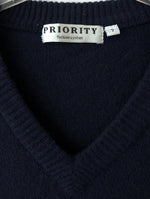 Lade das Bild in den Galerie-Viewer, *Wolle* Pullunder Wolle Marineblau (L-XL)
