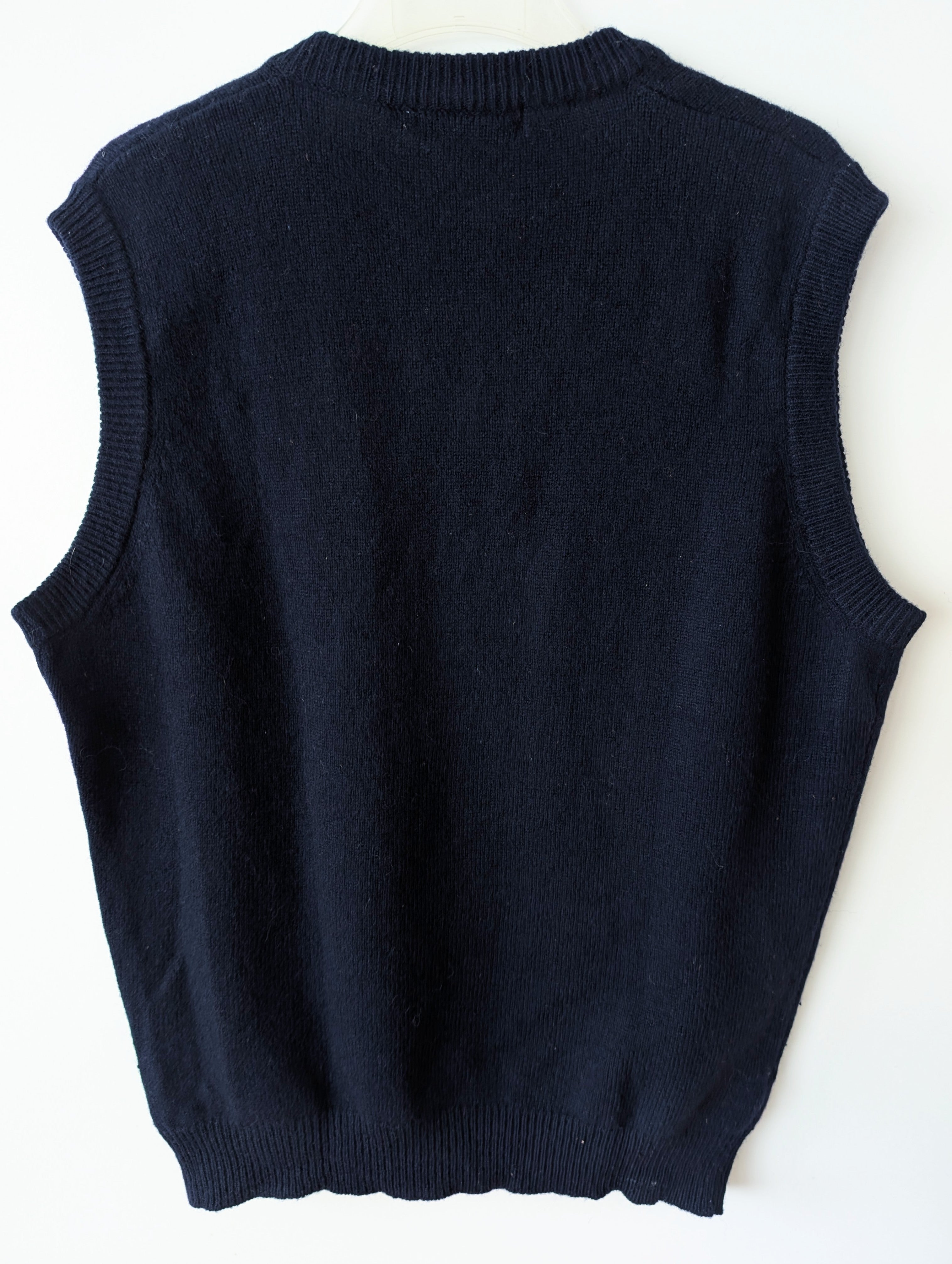 *Wolle* Pullunder Wolle Marineblau (L-XL)