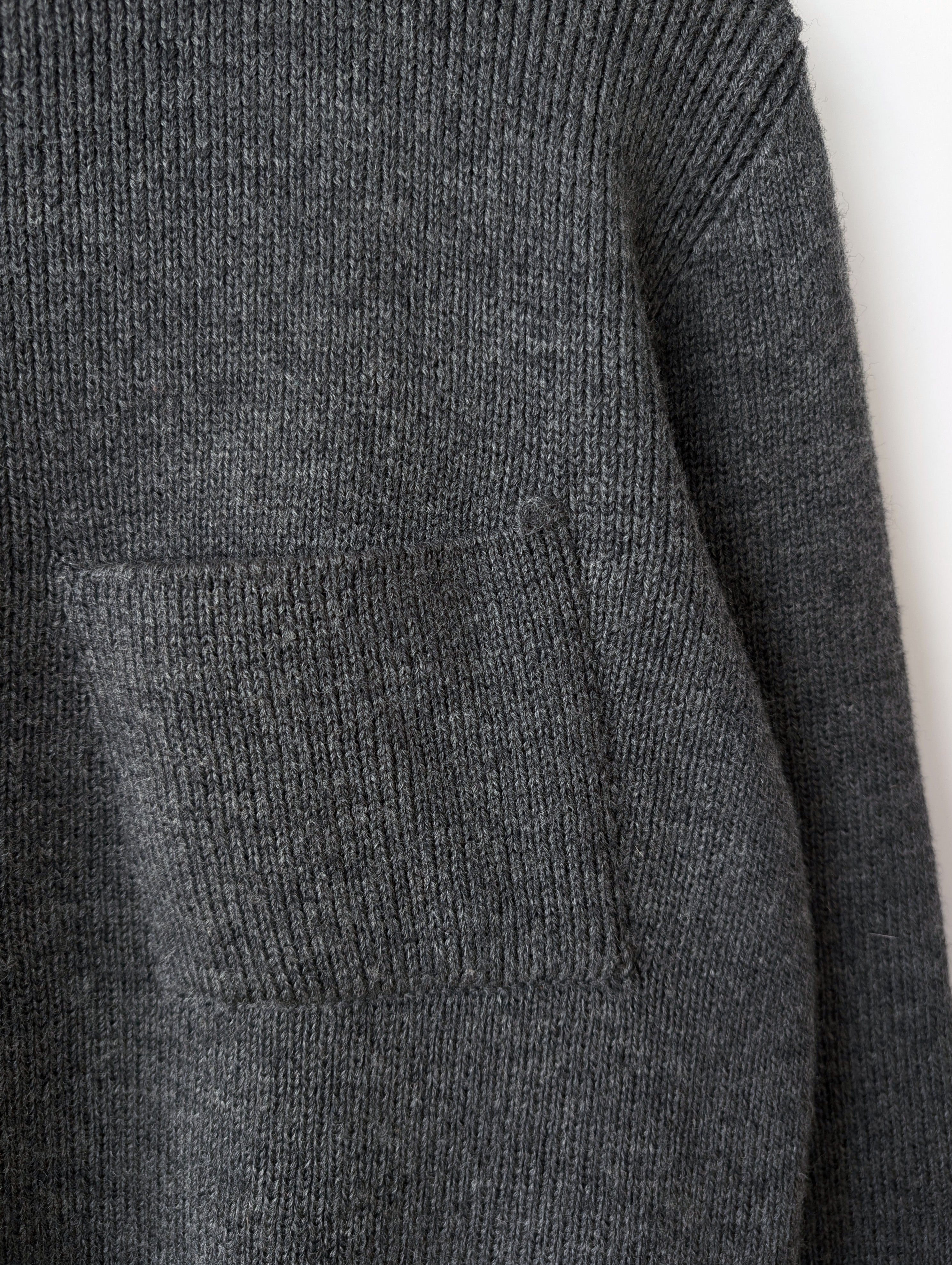 *Miu Miu* Pullover Troyer Wolle Mausgrau (L)