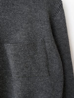 Lade das Bild in den Galerie-Viewer, *Miu Miu* Pullover Troyer Wolle Mausgrau (L)
