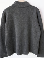 Lade das Bild in den Galerie-Viewer, *Miu Miu* Pullover Troyer Wolle Mausgrau (L)
