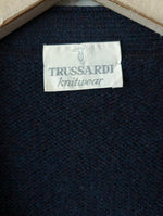 Lade das Bild in den Galerie-Viewer, *Trussardi* Cardigan Wolle Basic Marine (L)
