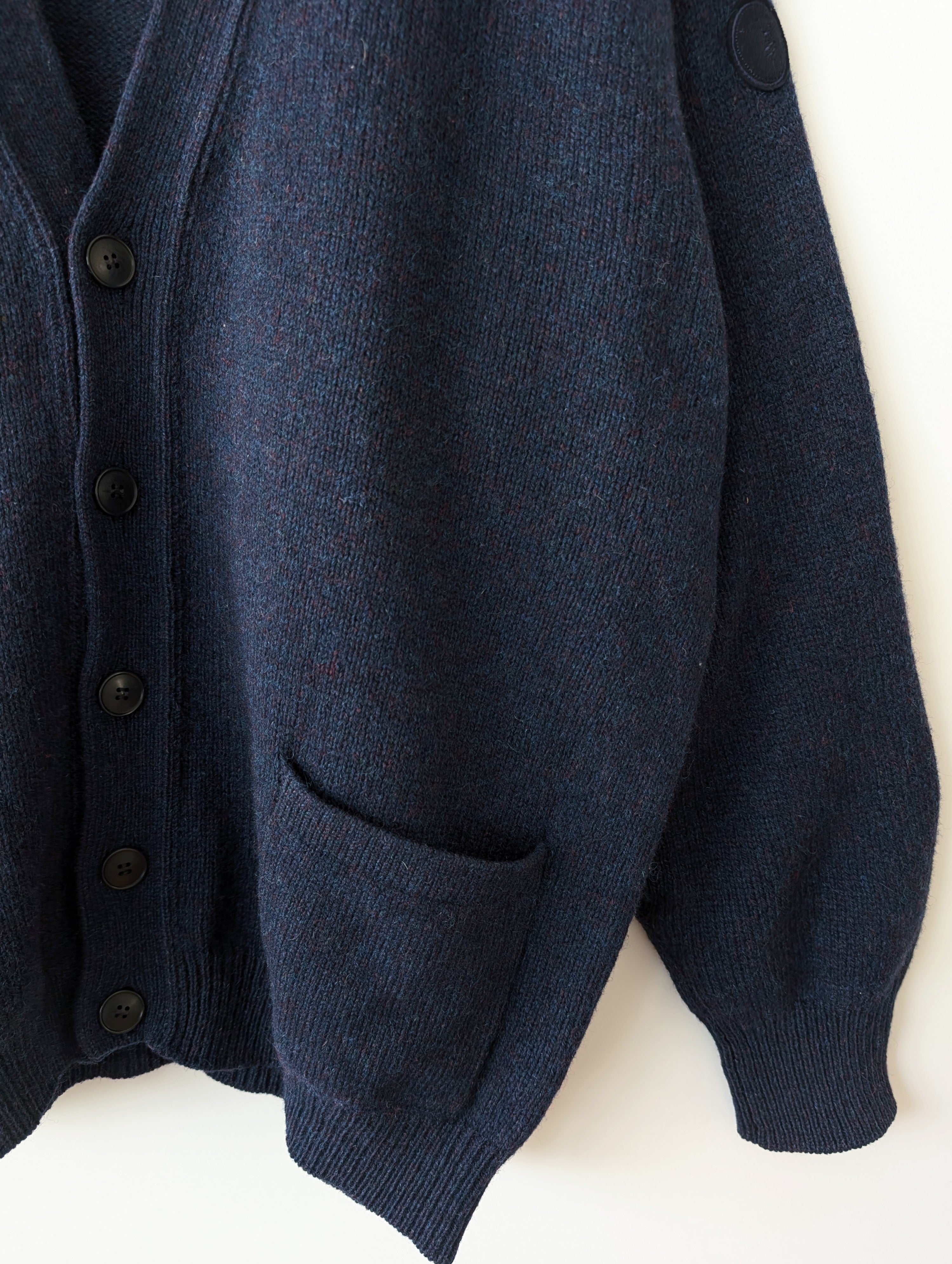 *Trussardi* Cardigan Wolle Basic Marine (L)