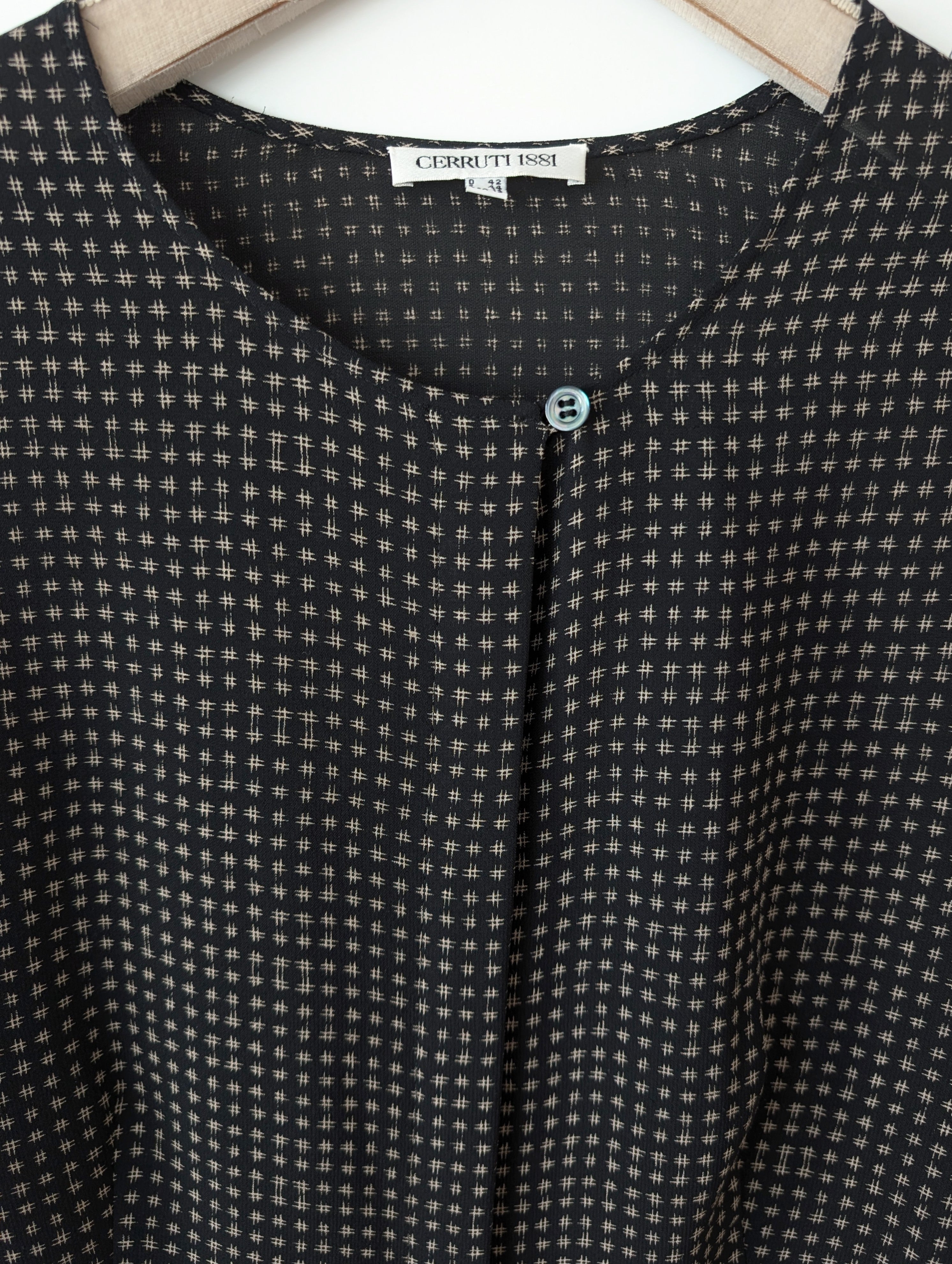 *Cerruti* Bluse 100% Seide Galaxy (L)