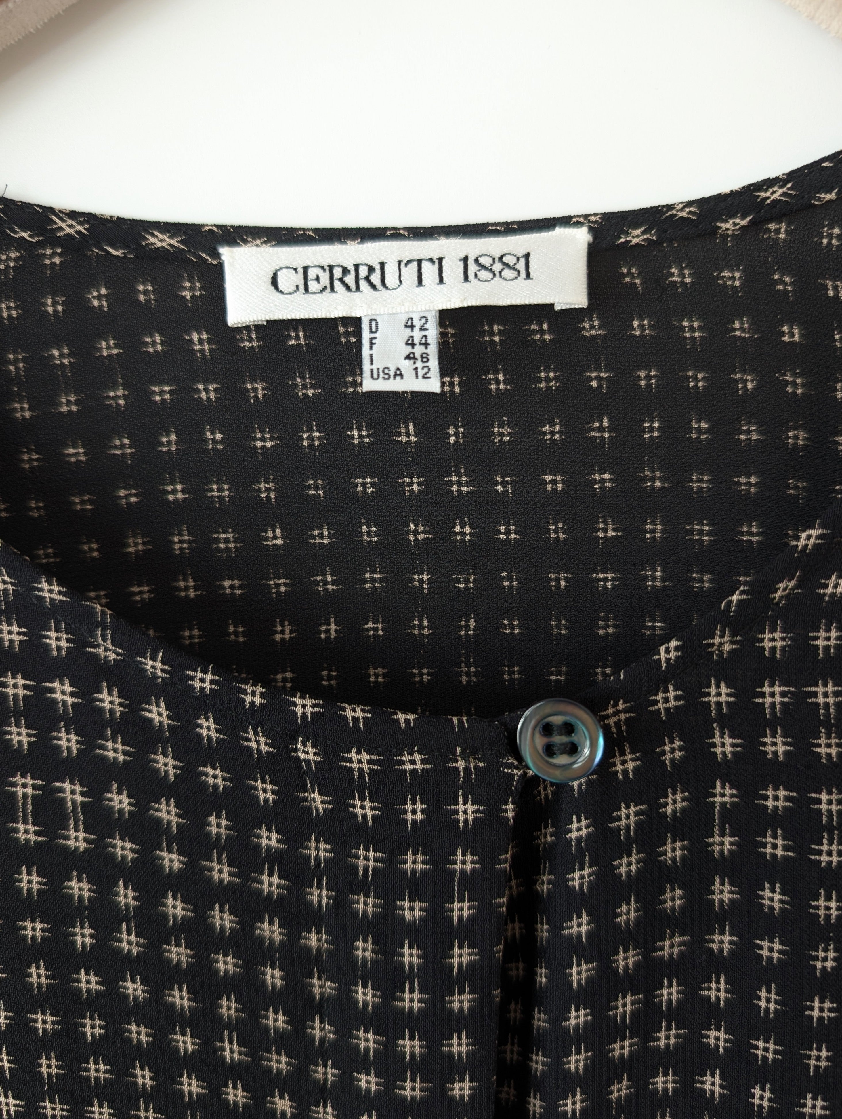 *Cerruti* Bluse 100% Seide Galaxy (L)