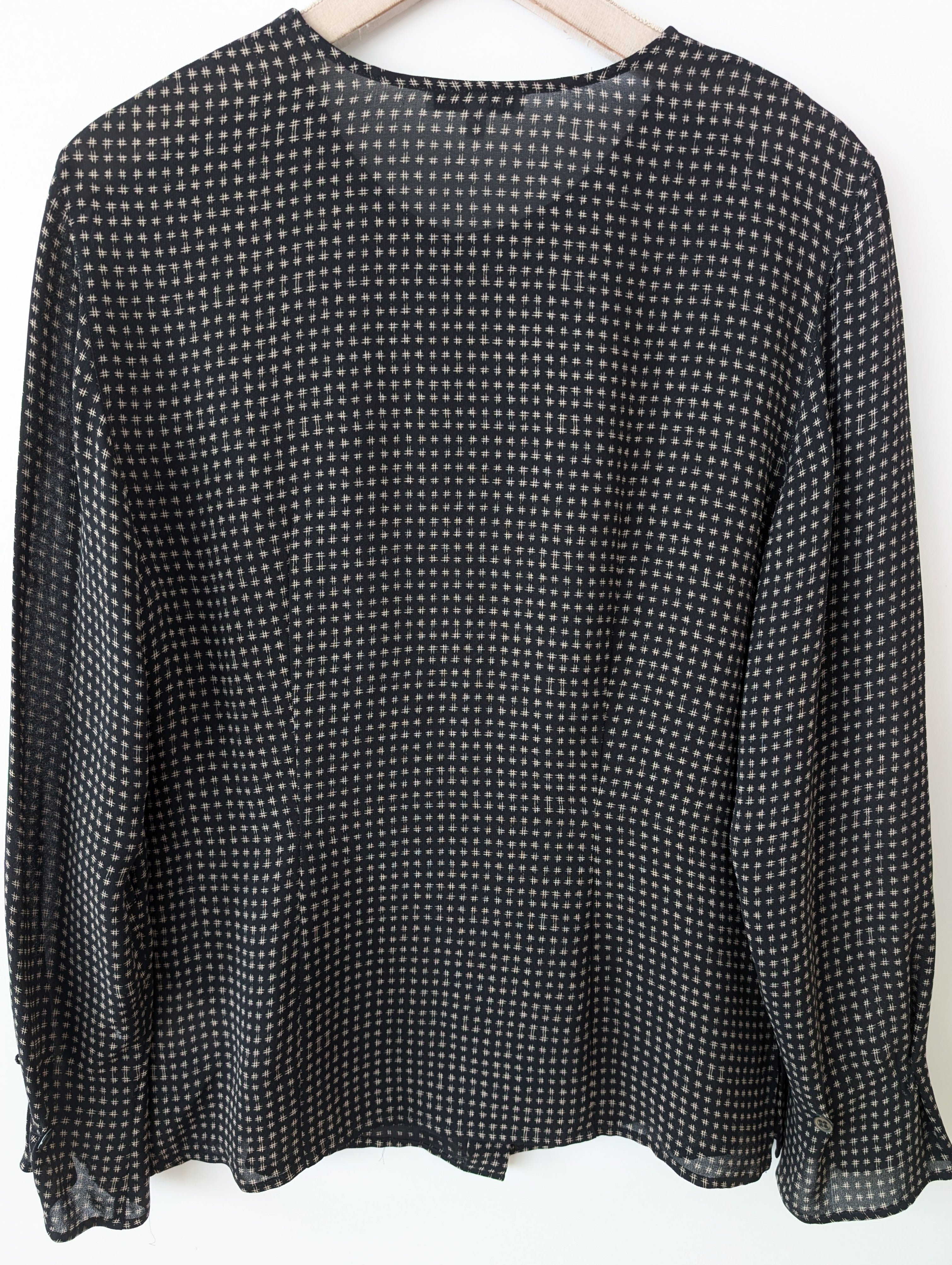 *Cerruti* Bluse 100% Seide Galaxy (L)