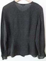 Lade das Bild in den Galerie-Viewer, *Cerruti* Bluse 100% Seide Galaxy (L)
