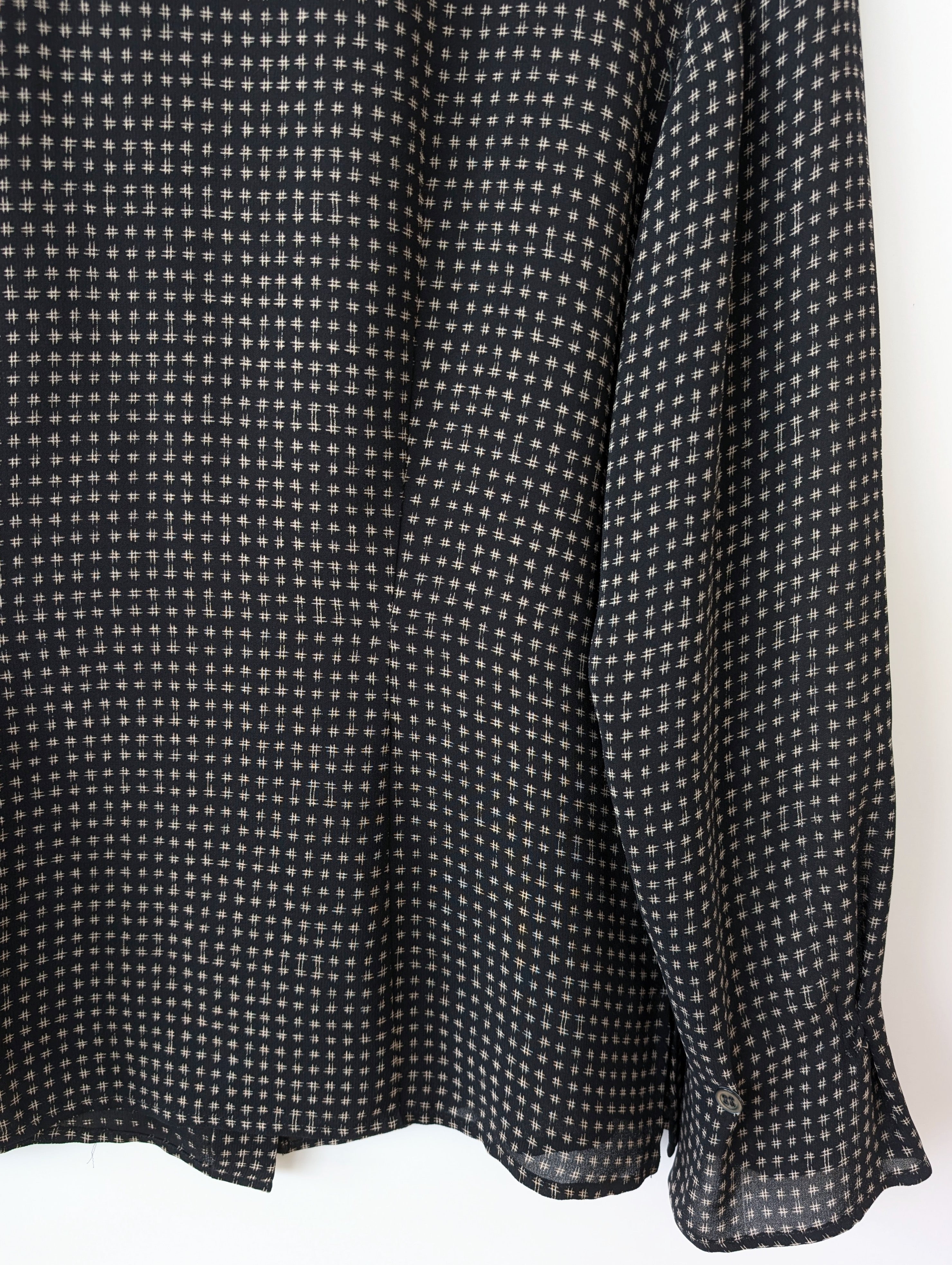 *Cerruti* Bluse 100% Seide Galaxy (L)